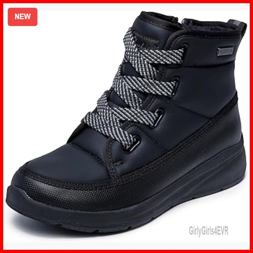 Waterproof Memory Foam Ankle Boots Relaxed Fit Cozy Liner